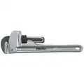Proto Pipe Wrench: Aluminum, 2 in Jaw Capacity, Serrated, 12 in Overall Lg, I-Beam, Natural