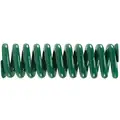 Die Spring: Extra Heavy Duty, Chrome Silicone Alloy Steel, 3 in Overall Lg, Green