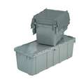Orbis Attached Lid Container, Gray, 7-3/4" H x 11-3/4" L x 9-3/4" W, 1 EA