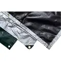 Mauritzon Heavy Duty, Polyethylene Tarp; Cut Size: 10 ft. x 12 ft., Black / Silver