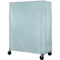 Eagle Group Powder Blue Coated Nylon Hook-and-Loop Cart Cover, 54"H x 60"L x 18"W