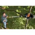 Fiskars Tree Pruner Pole and Pole Saw: 15 in Blade L, Steel, Rubber, 1 1/2 in, 1 ft. Overall Lg