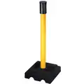 Retracta-Belt Belt Barrier Receiver Post, PVC Post Material, Square Base Type, 40" Height