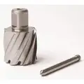 Jancy Slugger 1-5/16" X 1" High Speed Steel, Uncoated Annular Cutter with Pilot, Weldon Drive, 3/4" Shank Dia.