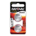 Rayovac Coin Cell Batterie,Lithium,Keyless,2032,3V,PK2, PK 2
