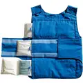 Sequel Cooling Vest: Cold Pack Inserts, Universal, Blue, Cotton/Polyester, 1 to 3 hr, Hook-and-Loop