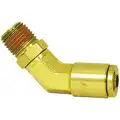 DOT Approved Brass Air Brake Push-To-Connect Male Elbow, 45 deg., 3/8 in. Tube OD x 1/8 in. Pipe Thread