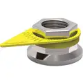Checkpoint Loose Wheel Nut Indicator: 84 mm Overall Lg, Plastic, Yellow, 257&deg;F Max. Temp.