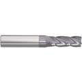 Square End Mill, 1/4" Milling Diameter, Number of Flutes: 4, 3/4" Length of Cut, AlTiN, 206