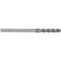 Ball End Mill, 1/4" Milling Diameter, Number of Flutes: 4, 1-1/2" Length of Cut, AlTiN, 229