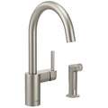 Brass Kitchen Faucet, Manual Faucet Operation, Number of Handles: 1