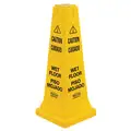 Rubbermaid Safety Cone: HDPE, 26 in x 10 1/2 in x 10 1/2 in Nominal Sign Size, Not Retroreflective