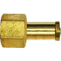 DOT Approved Female Connector, Push-To-Connect Air Brake Fitting, Brass, 3/8" x 3/8"