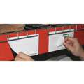 The Kennedy Group Shelf Label Roll: Label Adhered Label Holder, 4 in Wd, 50 ft Lg, Film