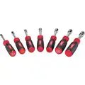 Nut Driver Set, Red with Black Grip; Number of Pieces: 7