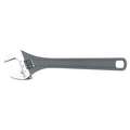 Channellock Adjustable Wrench, Alloy Steel, Black Phosphate, 8", Jaw Capacity 1-3/16", Plain