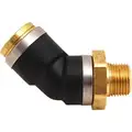DOT Approved 45&deg; Elbow Push-To-Connect Air Brake Fitting, 3/8 in. Tube OD x 3/8 in. Pipe Thread