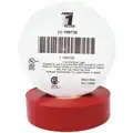 Power First Vinyl Electrical Tape, Rubber Tape Adhesive, 7.00 mil Thick, 3/4" X 66 ft., Red, 1 EA