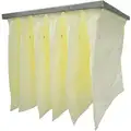 Pocket Air Filter, 12x24x12, MERV 14, Yellow, Synthetic, Number of Pockets: 4