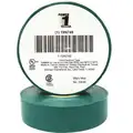 Power First Vinyl Electrical Tape, Rubber Tape Adhesive, 7.00 mil Thick, 3/4" X 60 ft., Green, 1 EA