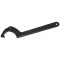 Westward Fixed Pin Spanner Wrench, Side, Alloy Steel, Black Oxide, Pin Diameter 3/16 in
