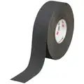 Solid Black Anti-Slip Tape, 2" x 60.0 ft., Proprietary Grit Non-Mineral, Rubber Adhesive, 1 EA