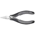 Knipex Chain Nose Plier: ESD-Safe, 1/8 in Max Jaw Opening, 4 1/2 in Overall Lg, 7/8 in Jaw Lg, Smooth
