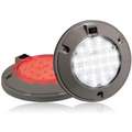 Maxxima M84434RW LED, 6 in. Round Dome Light; Clear/Red