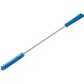 Vikan Tube and Valve Brush: Straight Handle, Polyester Bristle, Blue, 3.54 in Brush Dia