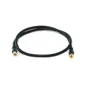 Monoprice Coaxial Cable: 3 ft Lg, Black, RG-6, Video Equipment, 18 AWG Conductor Size, PVC, F-Type