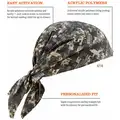 Chill-Its By Ergodyne Evaporative Cooling Triangle Hat, Acrylic Polymer, Camouflage, Universal,1 EA