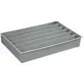 Plastic Compartment Drawer Insert, Compartments per Drawer: 6, Removable Dividers: No, Gray