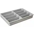 Plastic Compartment Drawer Insert, Compartments per Drawer: 8, Removable Dividers: No, Gray