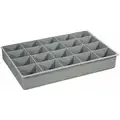 Plastic Compartment Drawer Insert, Compartments per Drawer: 20, Removable Dividers: No, Gray