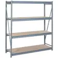 Lyon 4 Shelf, Starter Bulk Storage Rack; 1900 lb. Shelf Weight Capacity, 36" D x 96" H x 72" W, Particle Board Decking