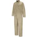 Bulwark 100% Cotton, Flame-Resistant Coverall, Size: 52, Color Family: Browns, Closure Type: Zipper