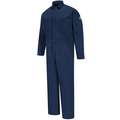 Bulwark 100% Cotton, Flame-Resistant Coverall, Size: M, Color Family: Blues, Closure Type: Zipper