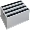 1-Step, Plastic Box Step with 500 lb. Load Capacity, 14-3/4" Base Depth, Gray