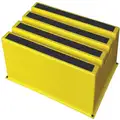 1-Step, Plastic Box Step with 500 lb. Load Capacity, 14-3/4" Base Depth, Yellow