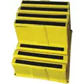 2-Step, Plastic Box Step with 500 lb. Load Capacity, 26" Base Depth, Yellow