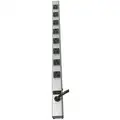 Power First Outlet Strip, Workbench and Cabinet, Aluminum, 8 Total Number of Outlets, 15.0, 6 ft.