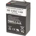 Big Beam Battery: Sealed Lead Acid, 6 V Volt, 4.6 Ah Battery Capacity, 4 in Overall H, 2 3/4 in Overall Dp