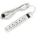 Power First Outlet Strip, 6 Outlets, 15.0 Max. Amps, 6 ft. Cord Length