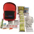 Personal Emergency Kit, Number of Components 35, People Served 1, Red/Black, 13" Height