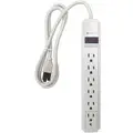 Power First 4 ft. Surge Protector Outlet Strip, White; No. of Total Outlets: 6