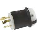 Hubbell Wiring Device-Kellems 30A Industrial Grade Non-Shrouded Locking Plug, Black/White; NEMA Configuration: L8-30P