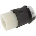 Hubbell Wiring Device-Kellems 30 Amp Industrial Grade Locking Connector, L22-30R NEMA Configuration, Black/White