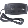 Power First 10 ft. Surge Protector Outlet Strip, Black; No. of Total Outlets: 8