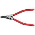 Retaining Ring Plier: External, For 10 mm to 25 mm Shaft Dia, 0.051 in Tip Dia, 5 1/2 in Overall Lg
