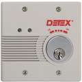 Detex Exit Door Alarm: Anodized Duranodic, Mortise, Horn, Variable, Non-Handed, 12/24V DC